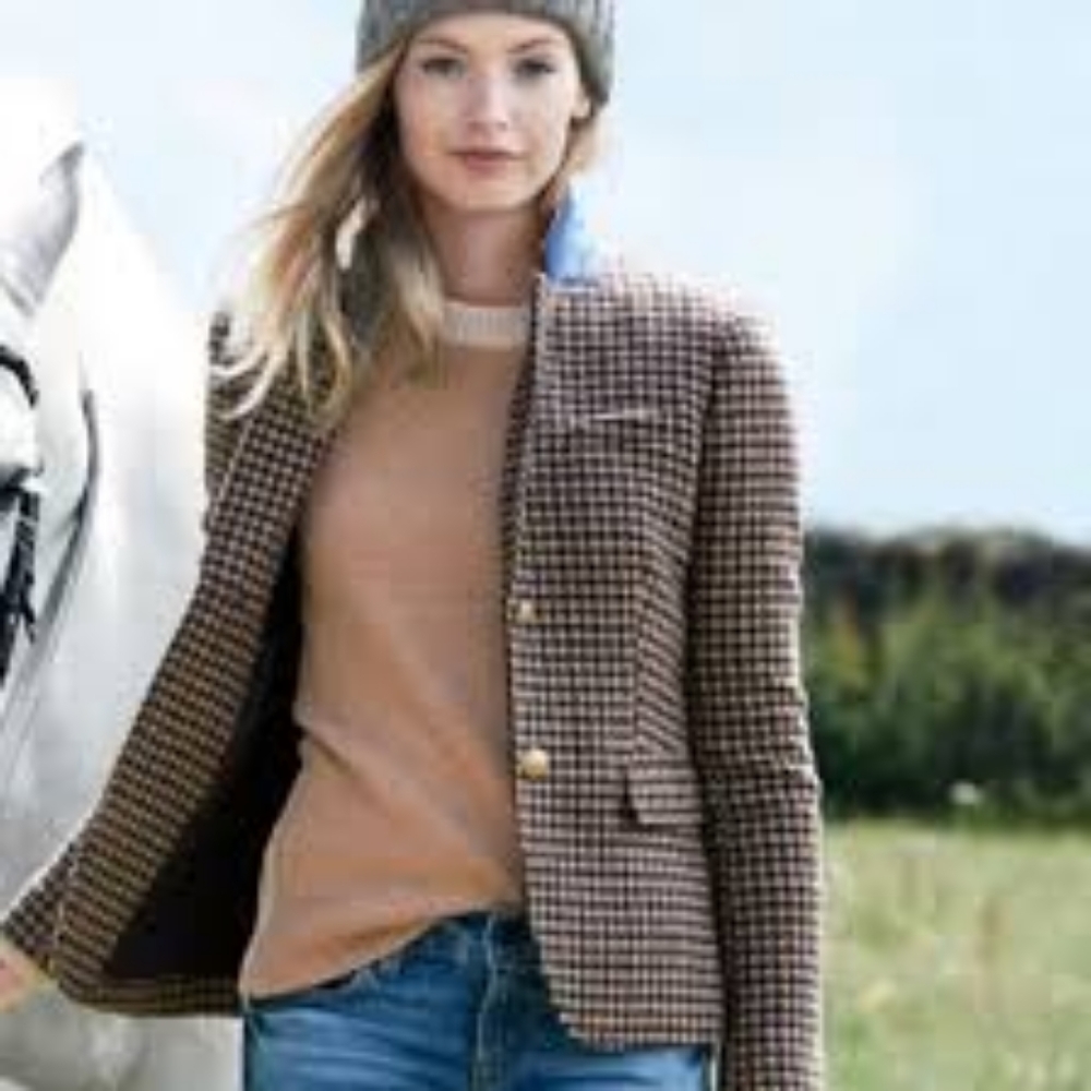 J. Crew Size 12 Schoolboy Wool Blend Blazer with Gold Buttons Acadamia Y2k